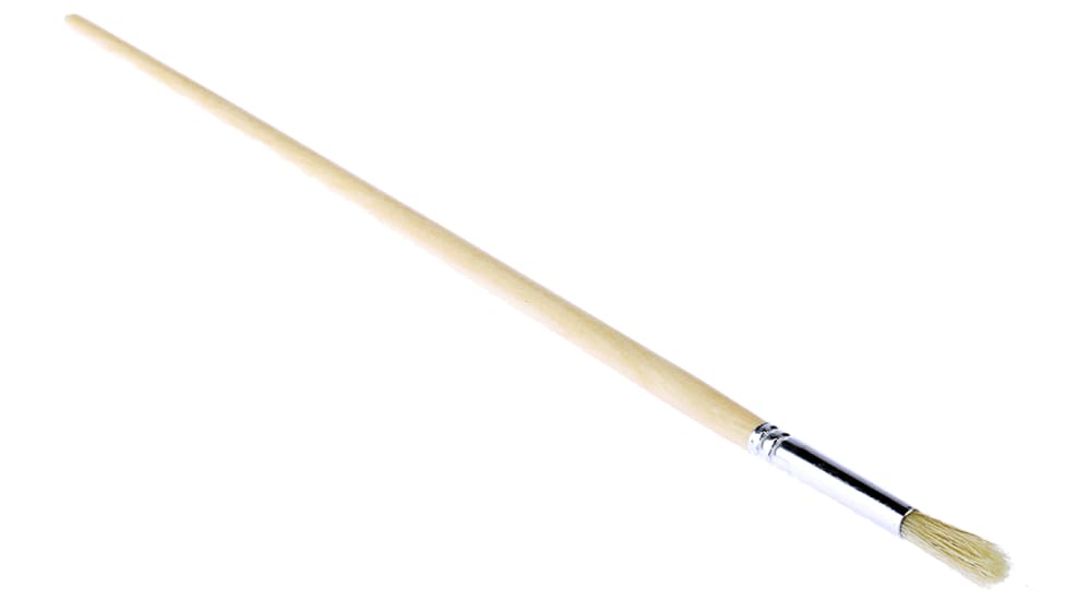 Cottam Thin 6.4mm Fibre Paint Brush with Round Bristles